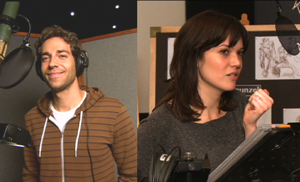 Zachary Levi and Mandy Moore voice TANGLED characters
